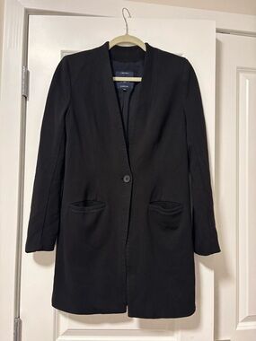 Madewell Black Long Single-Button Blazer